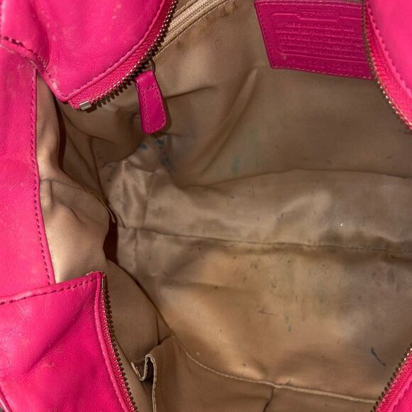 Coach Purse Handbag Leather Pocketbook Alexandria Chain Shoulder Bag - Picture 14 of 16